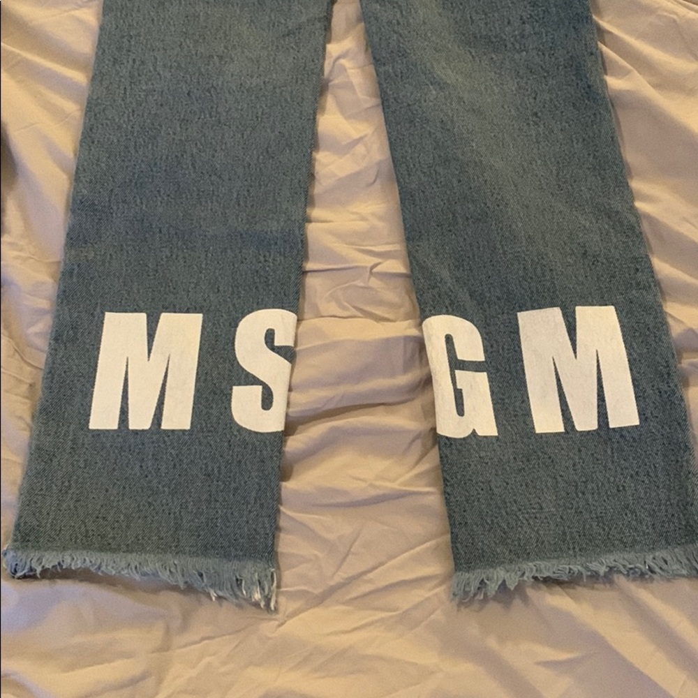 MSGM light wash straight leg denim